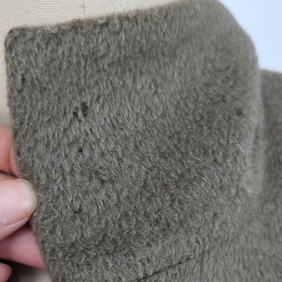 11532 Banana Republic Wool Rabbit Hair Angora Long Coat Green Size Medium preppy - Picture 12 of 13